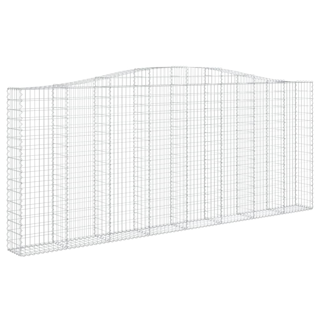 vidaXL Coșuri gabion arcuite 3 buc. 400x30x160/180 cm fier galvanizat