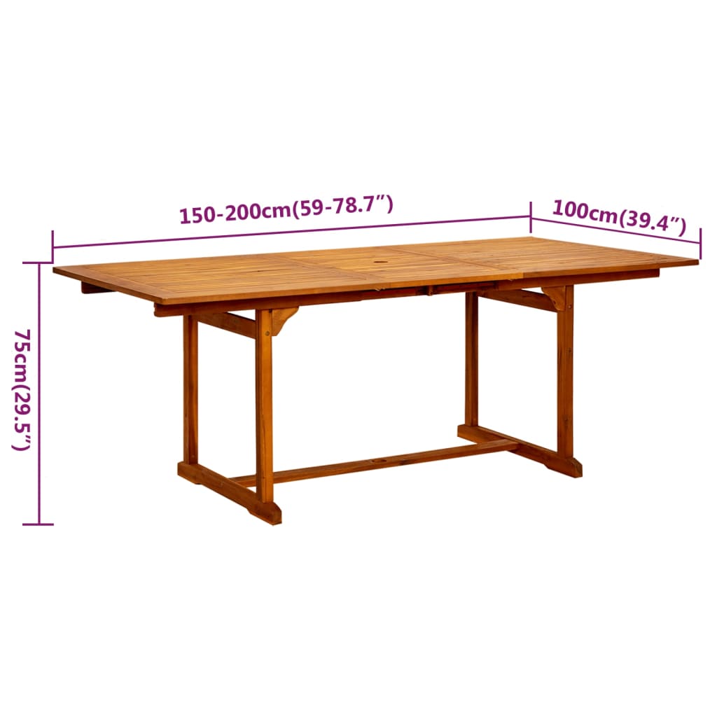 vidaXL Set mobilier de grădină, 7 piese, lemn masiv de acacia