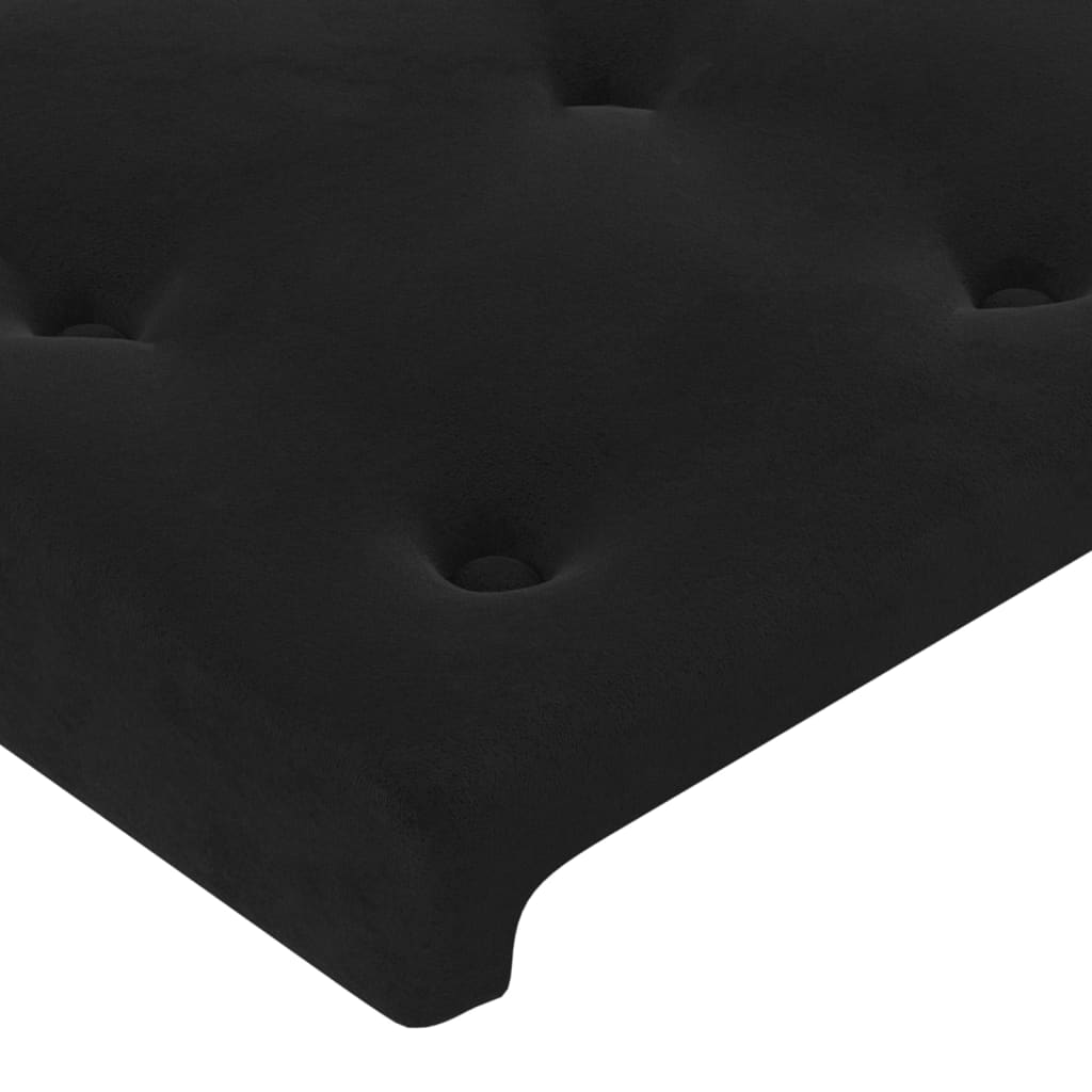 vidaXL Tăblie de pat, negru, 100x5x78/88 cm, catifea