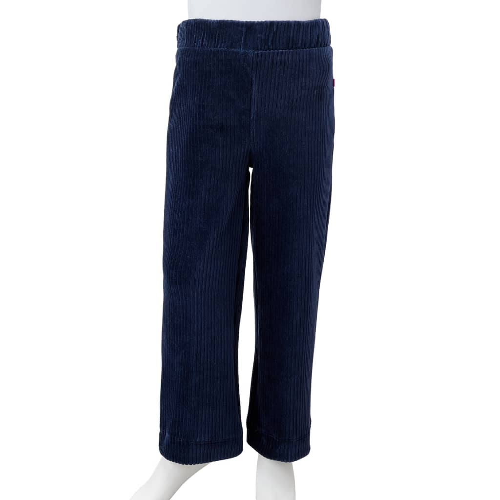 Pantaloni de copii din velur, bleumarin, 92