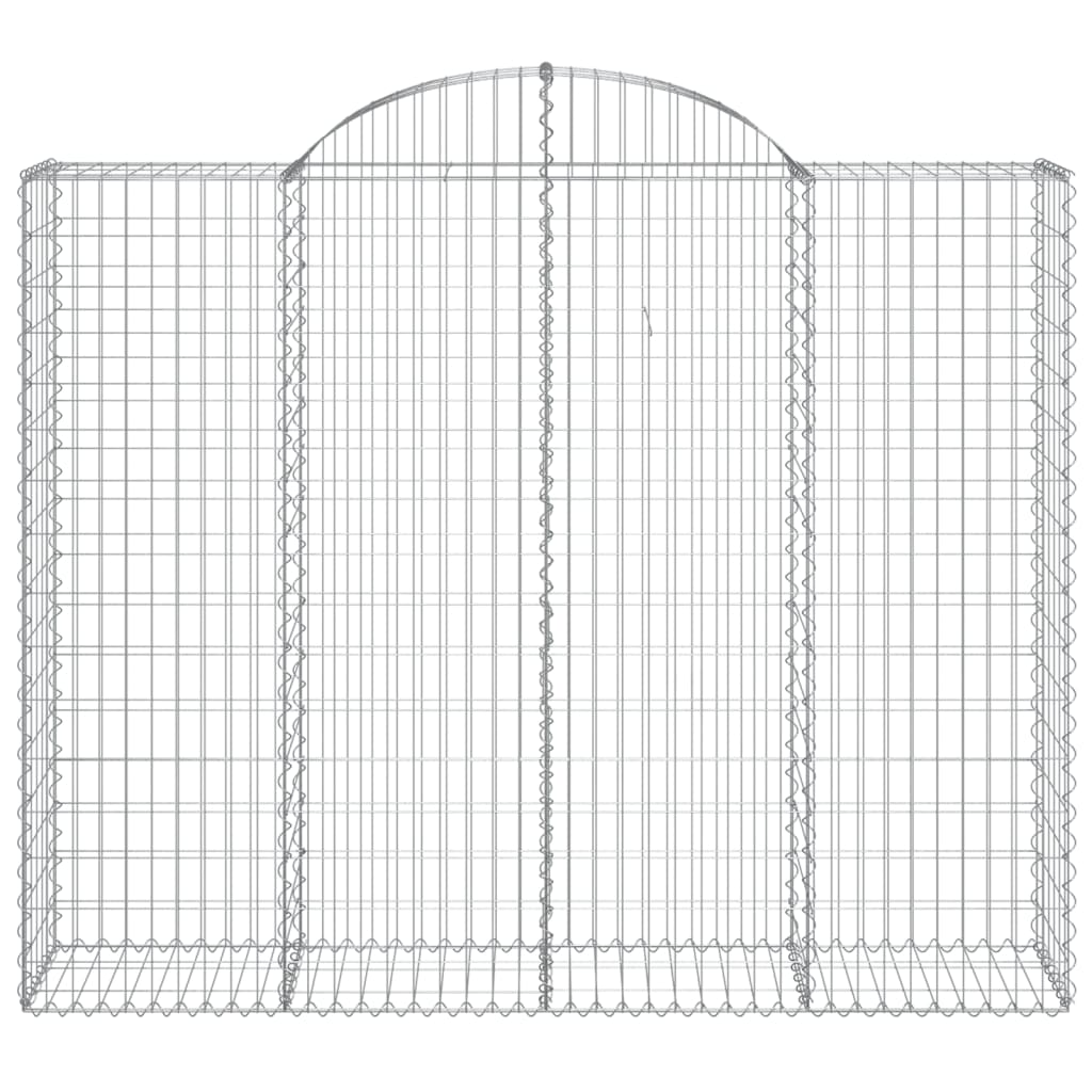 vidaXL Coșuri gabion arcuite 20 buc, 200x50x160/180cm, fier galvanizat