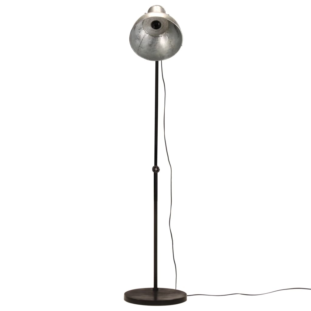 vidaXL Lampă de podea 25 W, argintiu vintage, 150 cm, E27