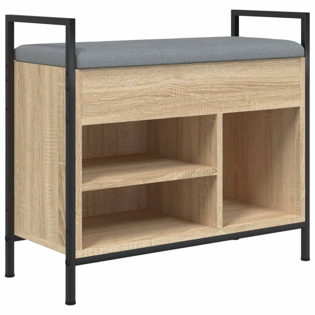 vidaXL Bancă pentru pantofi stejar sonoma 65,5x32x57,5 cm