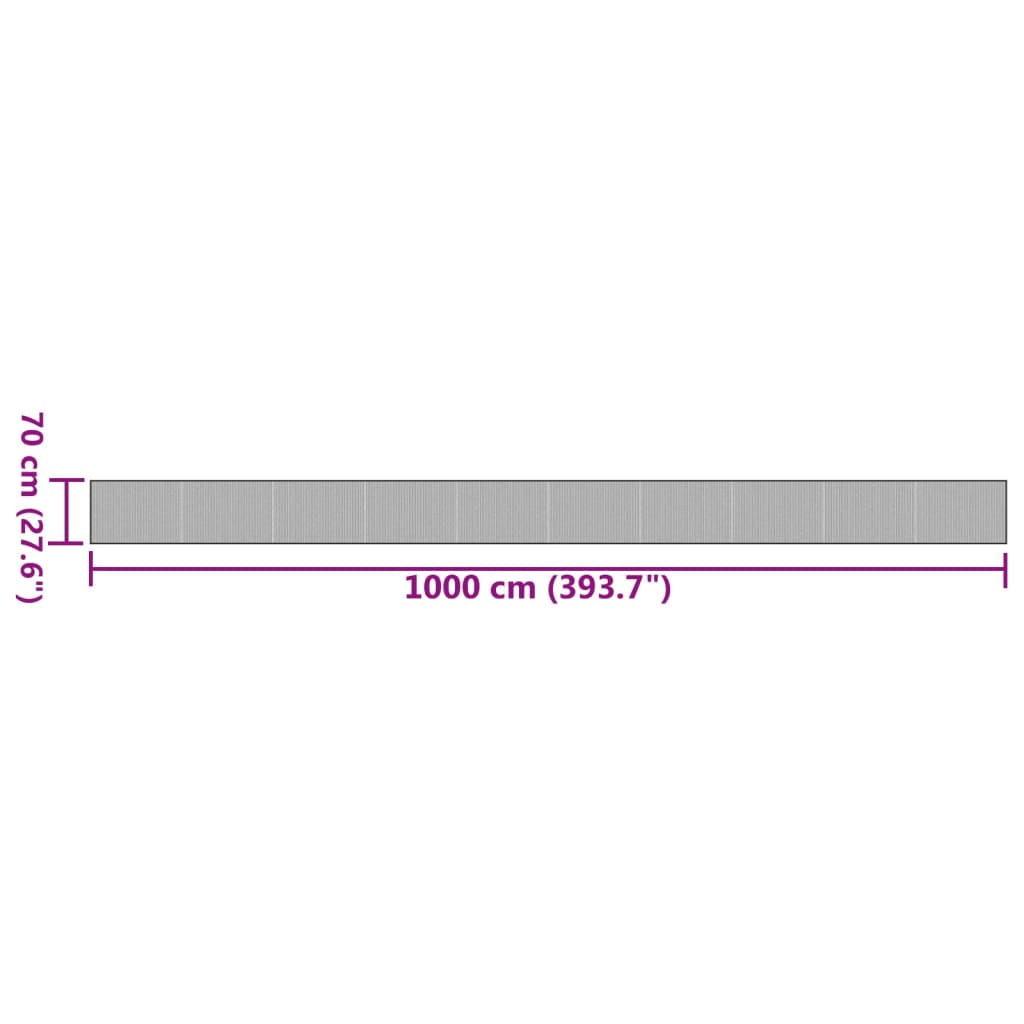 vidaXL Covor dreptunghiular, natural deschis, 70x1000 cm, bambus