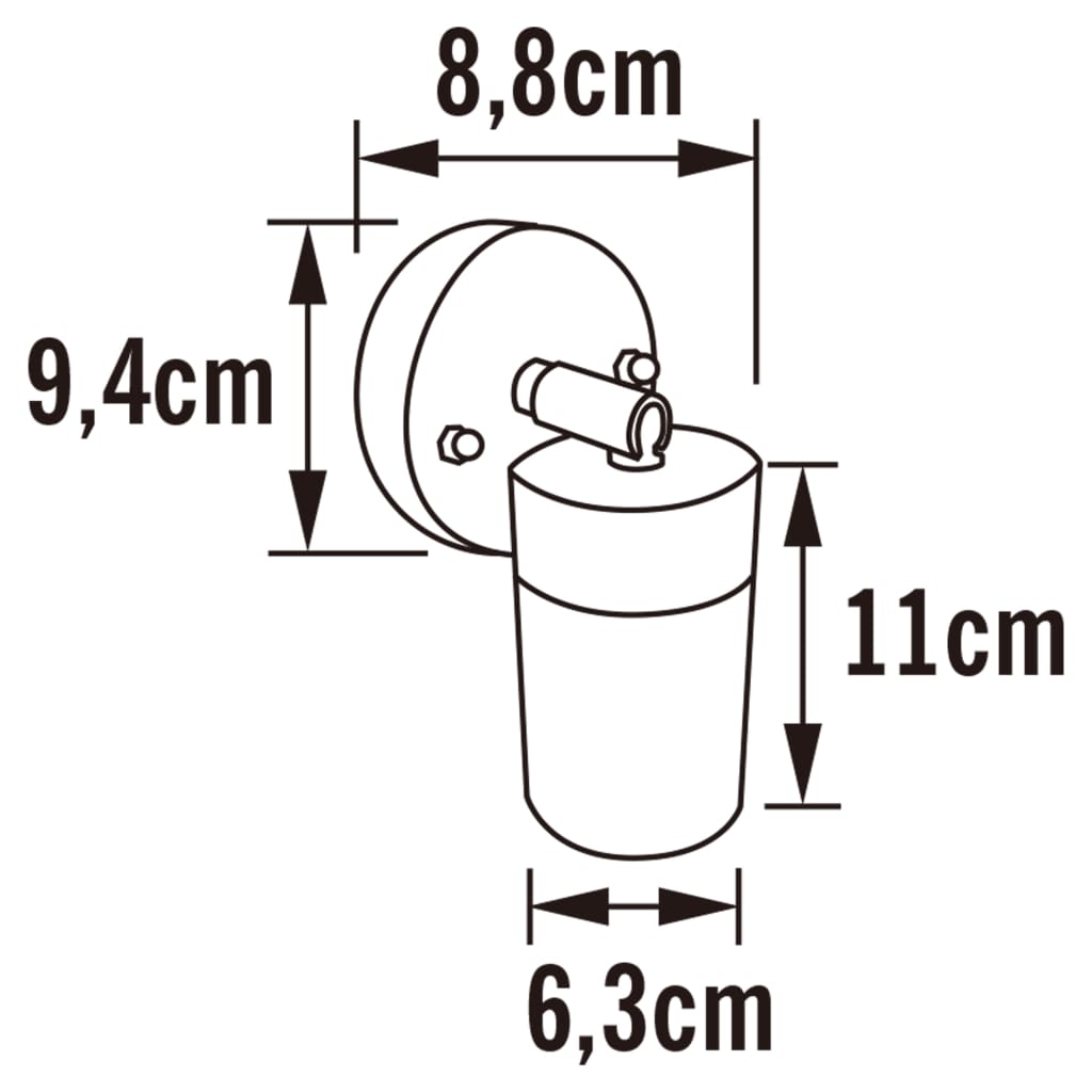 KONSTSMIDE Lampă de perete "Modena" ajustabilă, 1x7 W, oțel inoxidabil