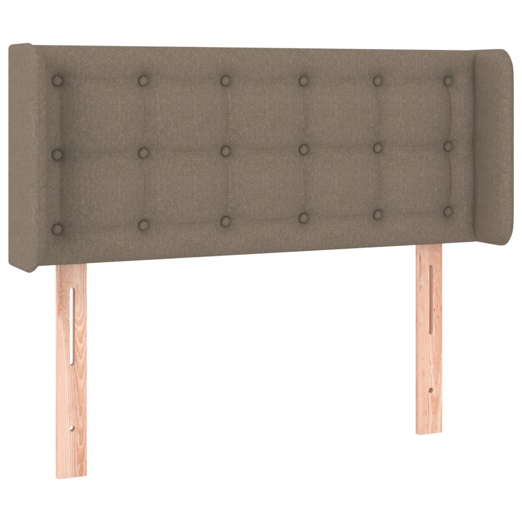 vidaXL Tăblie de pat cu LED, gri taupe, 83x16x78/88 cm, textil