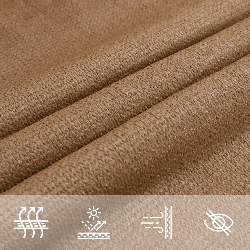 vidaXL Pânză parasolar, gri taupe, 2x4 m, HDPE, 160 g/m²