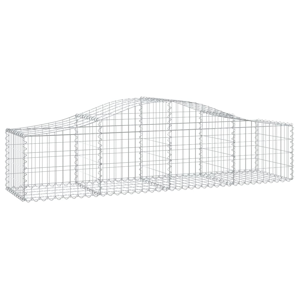 vidaXL Coșuri gabion arcuite 3 buc, 200x50x40/60 cm, fier galvanizat