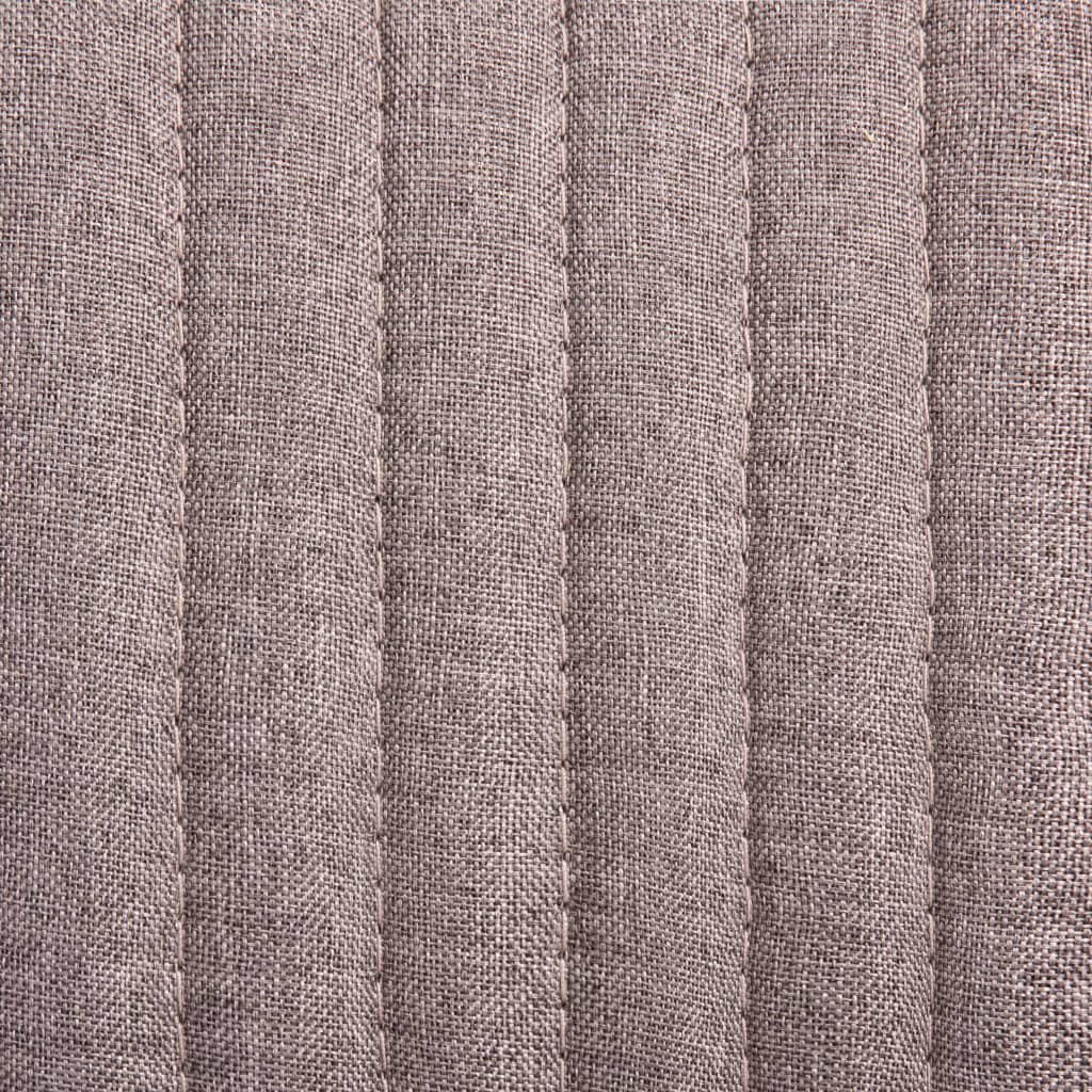 vidaXL Scaune de bucătărie, 2 buc., gri taupe, material textil