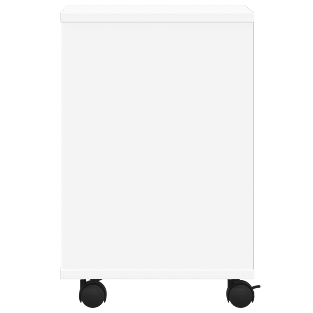vidaXL Suport pentru imprimantă cu roți, alb, 41x32x48 cm