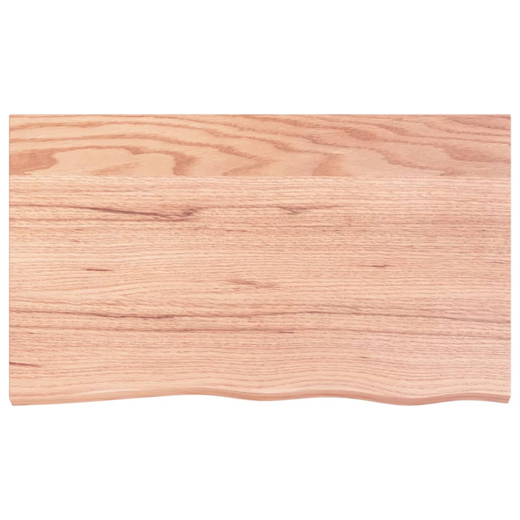 vidaXL Blat de baie, maro deschis, 100x60x(2-4) cm, lemn masiv tratat