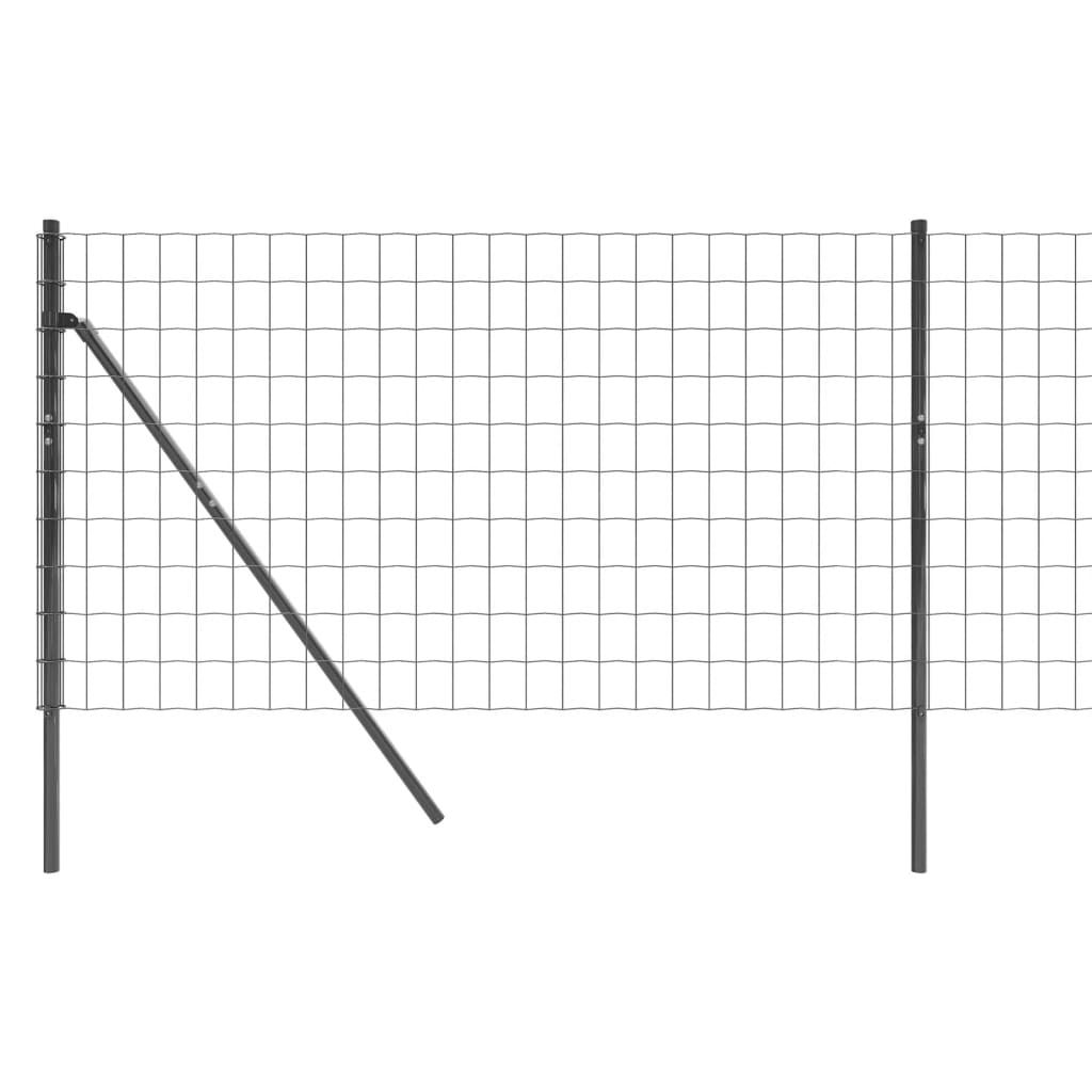 vidaXL Gard plasă de sârmă, antracit, 1,1x10 m, oțel galvanizat