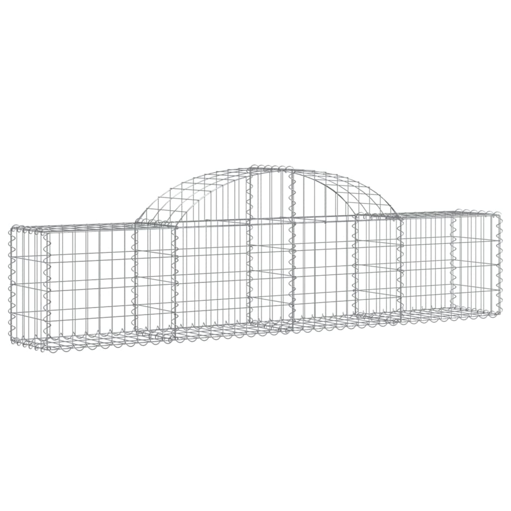 vidaXL Coșuri gabion arcuite 4 buc, 200x30x40/60 cm, fier galvanizat