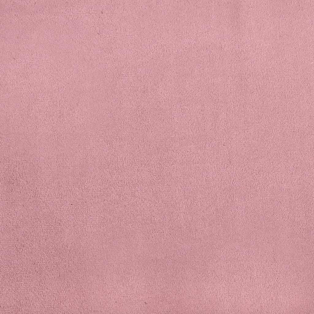 vidaXL Pat de zi cu extensie, roz, 100x200 cm, catifea