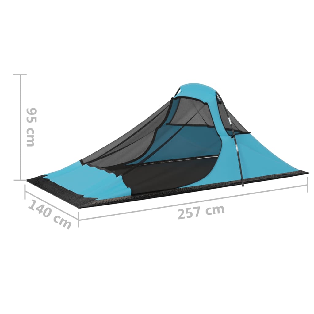 vidaXL Cort de camping, albastru, 317x240x100 cm