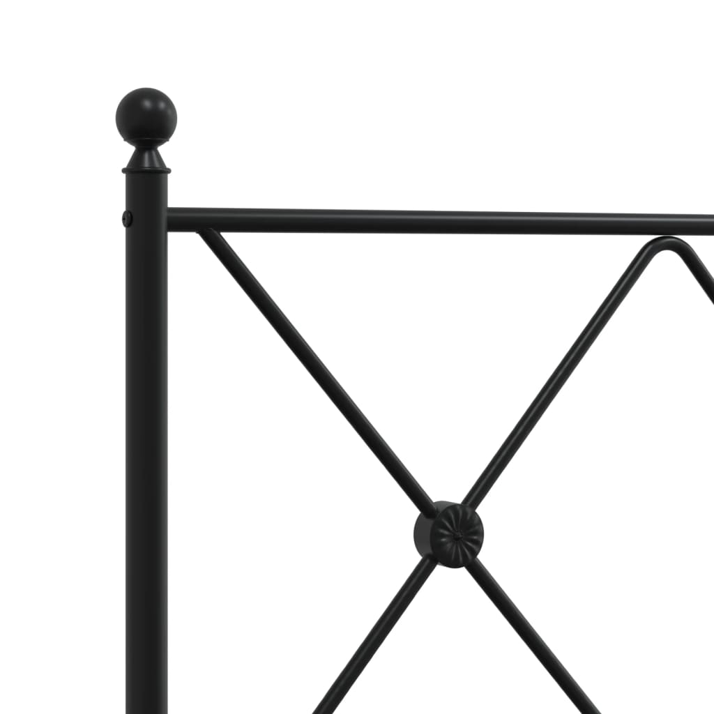 vidaXL Cadru pat metalic cu tăblii de cap/picioare, negru, 193x203 cm