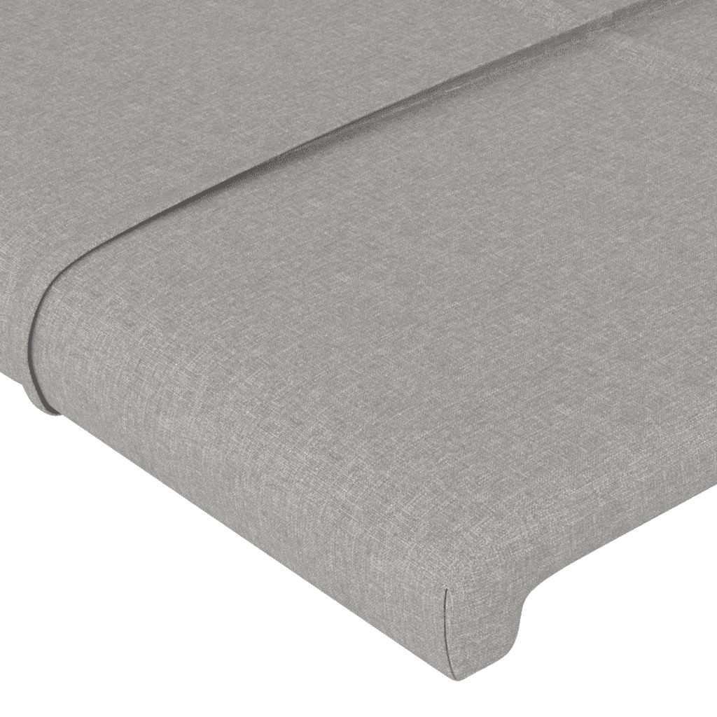 vidaXL Pat box spring cu saltea, gri deschis, 90x200 cm, textil