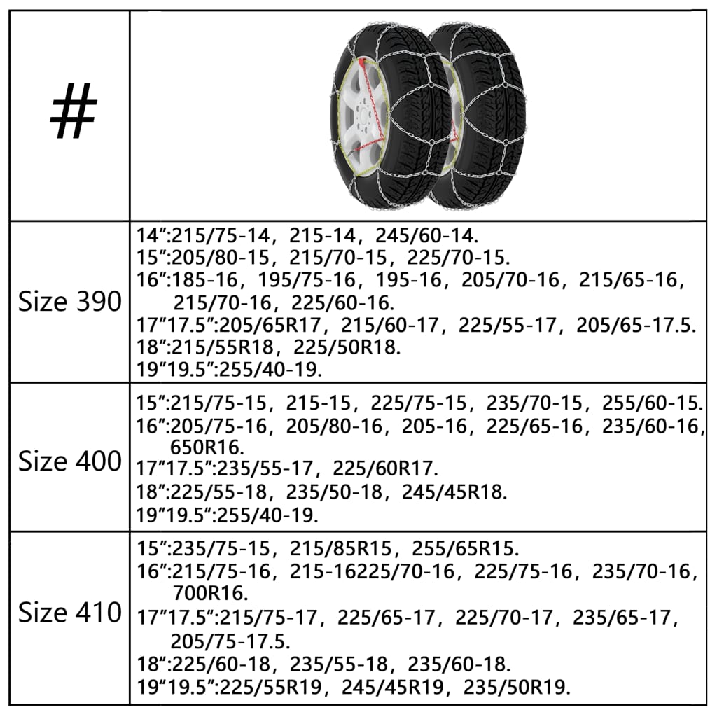 vidaXL Lanțuri antiderapante de zăpadă auto, 2 buc., 9 mm, KN70