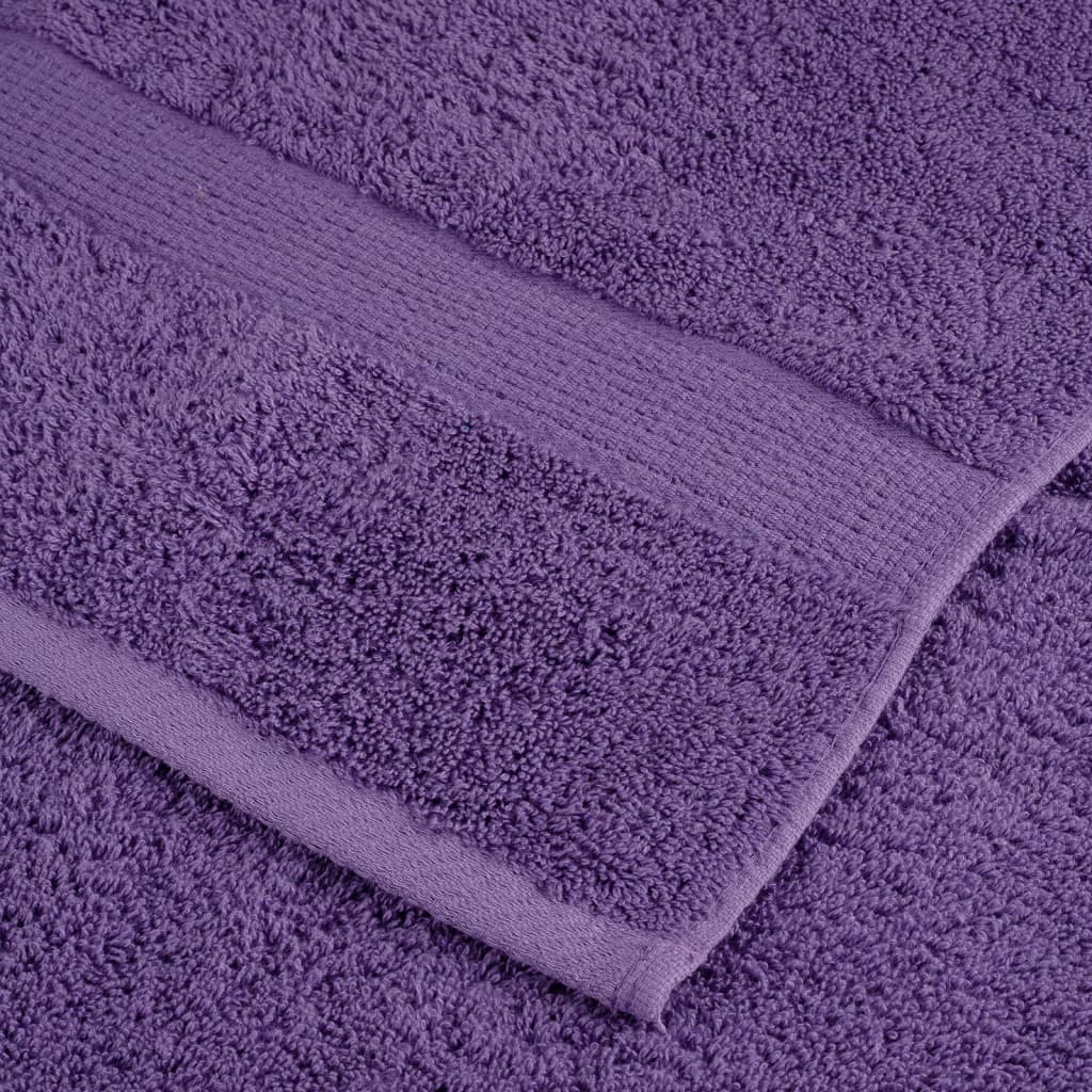 vidaXL Prosoape de mâini premium SOLUND 2 buc. violet 50x100 cm 600gsm