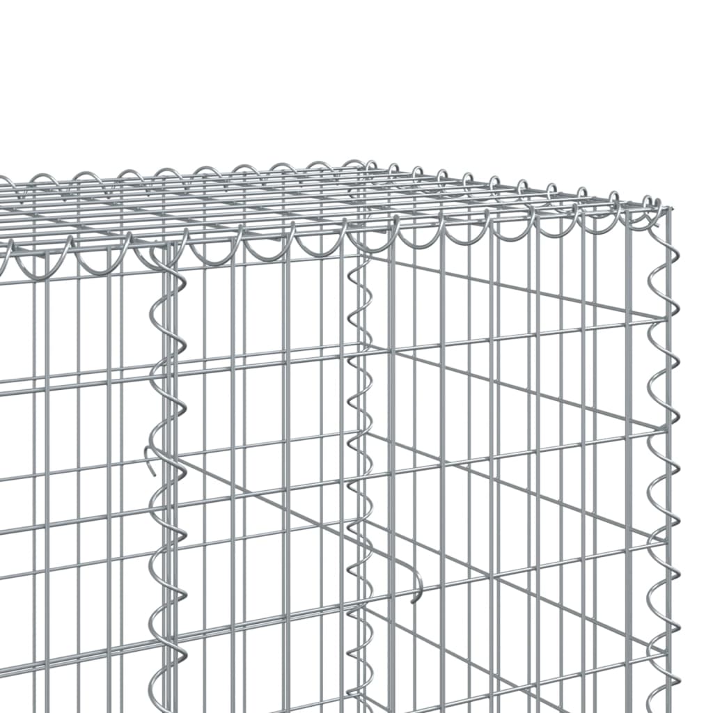 vidaXL Coș gabion cu capac, 550x100x100 cm, fier galvanizat