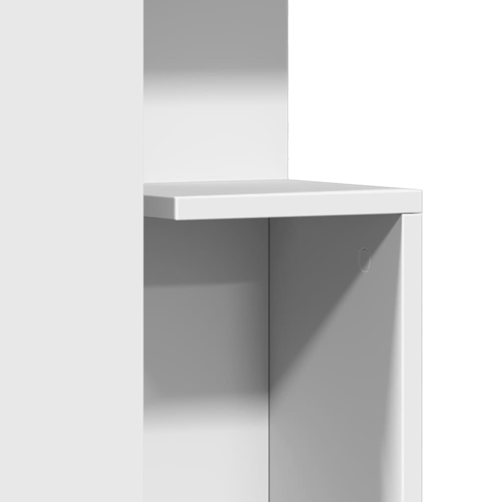 vidaXL Masă laterală, alb, 35x35x60 cm, lemn prelucrat