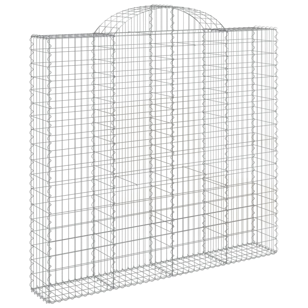 vidaXL Coșuri gabion arcuite 5 buc, 200x50x180/200 cm, fier galvanizat