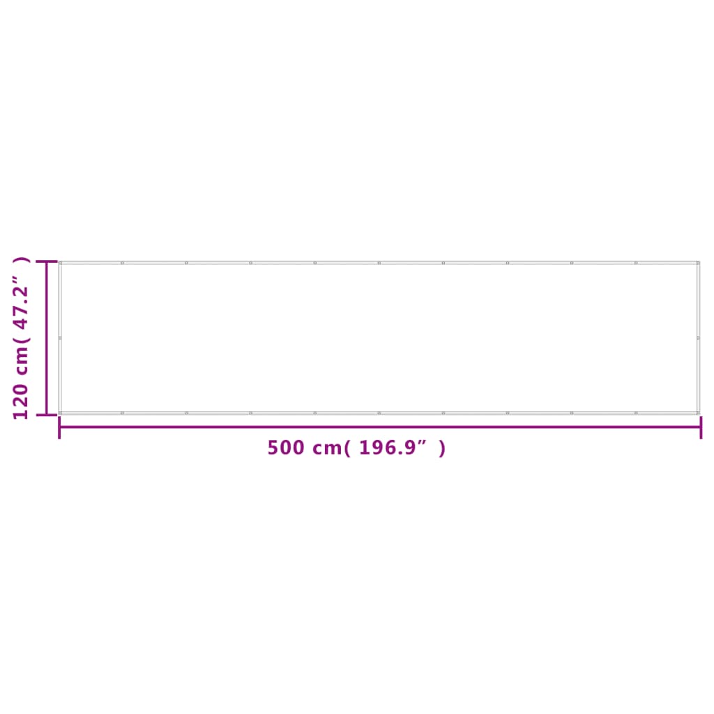 vidaXL Paravan de balcon, nisipiu, 120x500 cm, 100% poliester oxford