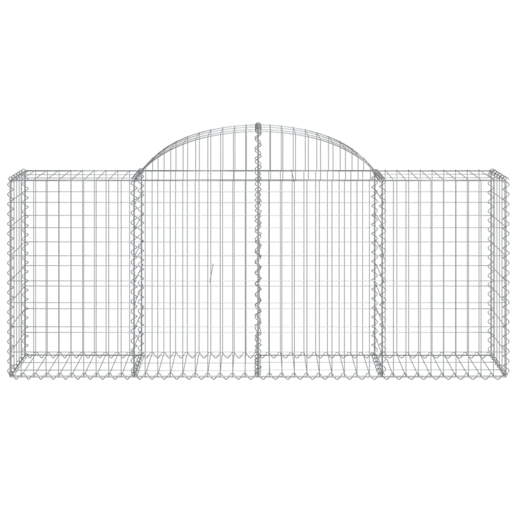 vidaXL Coșuri gabion arcuite 14 buc, 200x50x80/100 cm, fier galvanizat