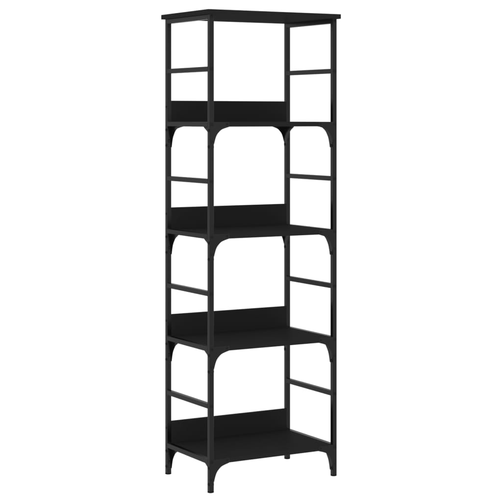 vidaXL Bibliotecă, negru, 50x33x153 cm, lemn prelucrat