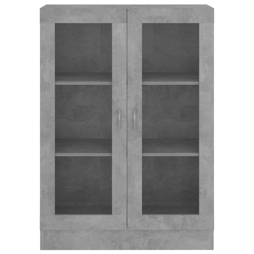 vidaXL Dulap cu vitrină, gri beton, 82,5x30,5x115 cm, lemn prelucrat