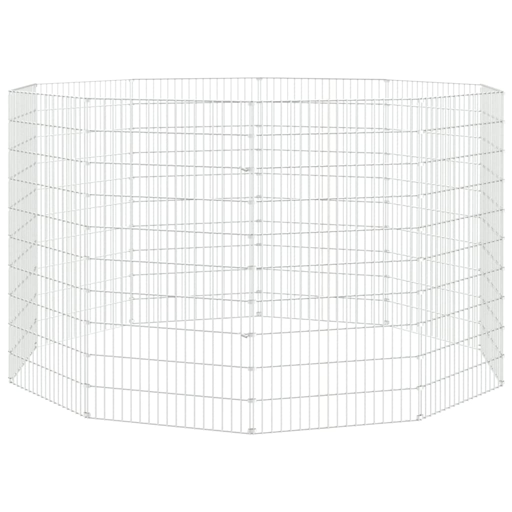 vidaXL Adăpost pentru animale cu 10 panouri, 54x100 cm fier galvanizat