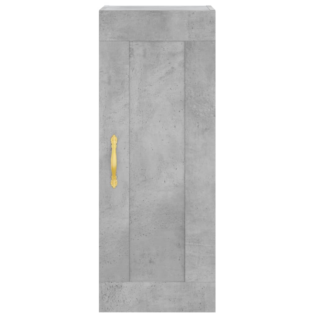 vidaXL Dulap înalt, gri beton, 34,5x34x180 cm, lemn prelucrat