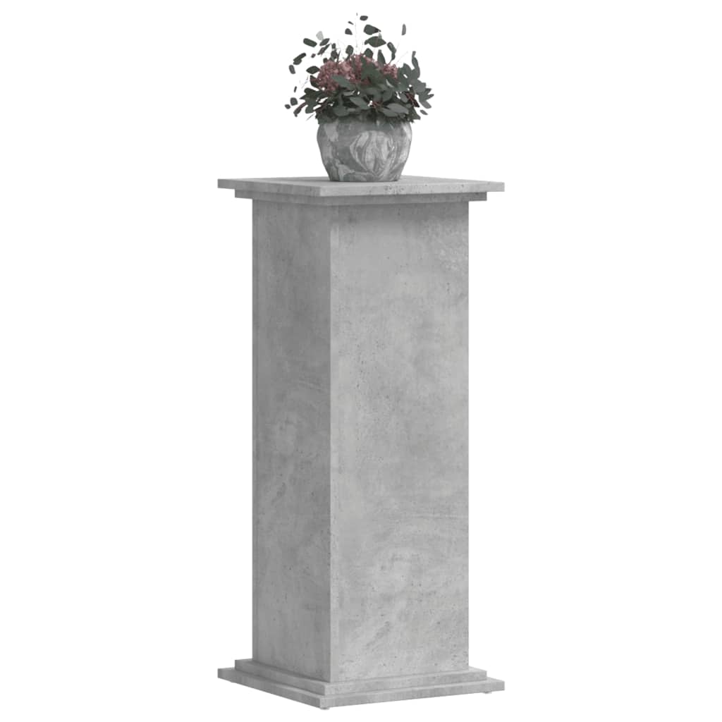 vidaXL Suport de plante, gri beton, 33x33x80 cm, lemn prelucrat