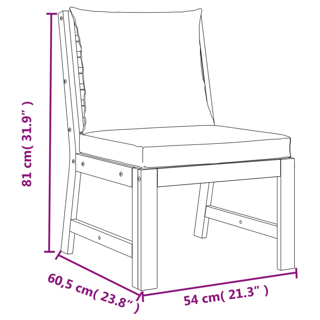 vidaXL Set mobilier de grădină cu perne, 5 piese, lemn masiv de acacia