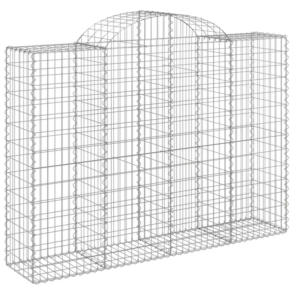 vidaXL Coșuri gabion arcuite 11 buc, 200x50x140/160cm, fier galvanizat