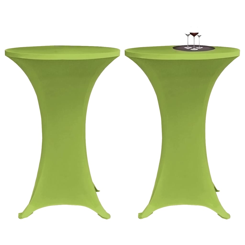 vidaXL Husă elastică pentru masă, 2 buc., verde, 60 cm