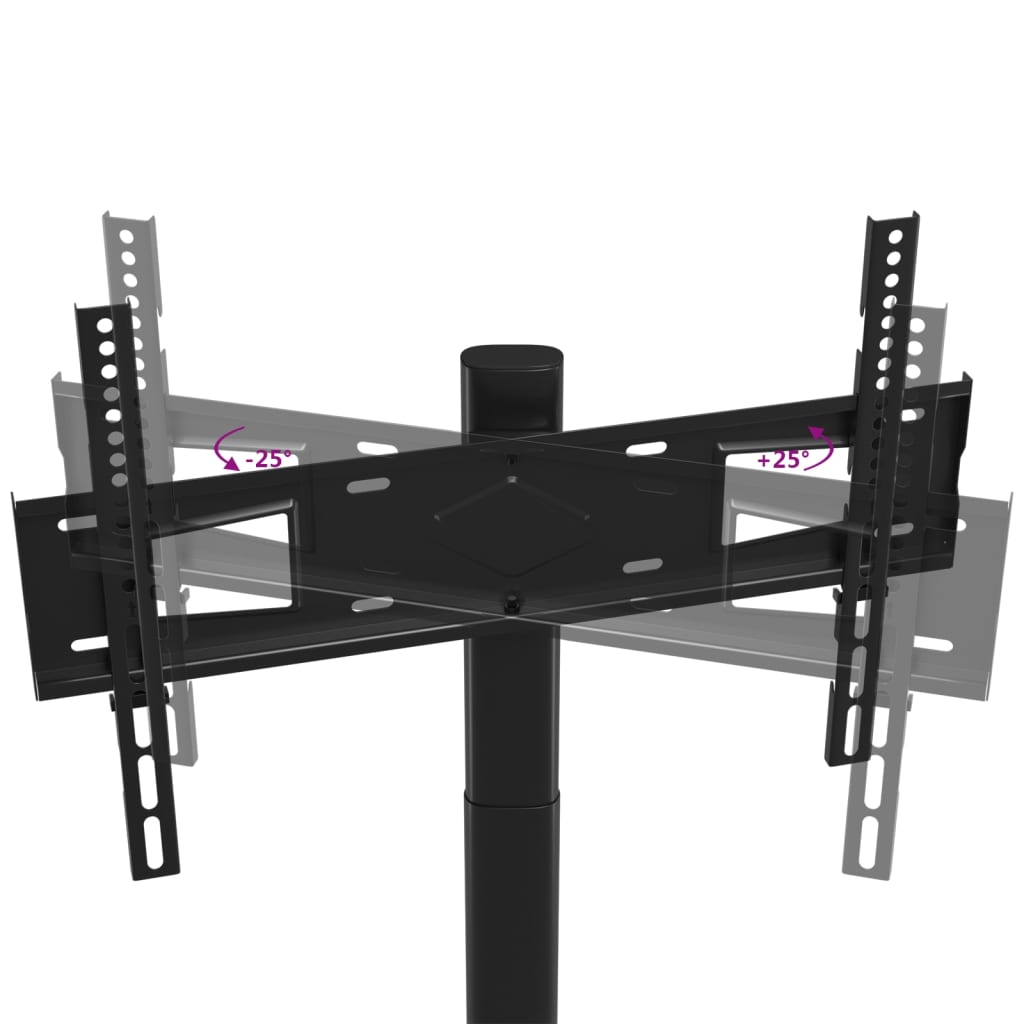 vidaXL Suport TV pe colț cu 1 nivel pentru 32-65 inch, negru