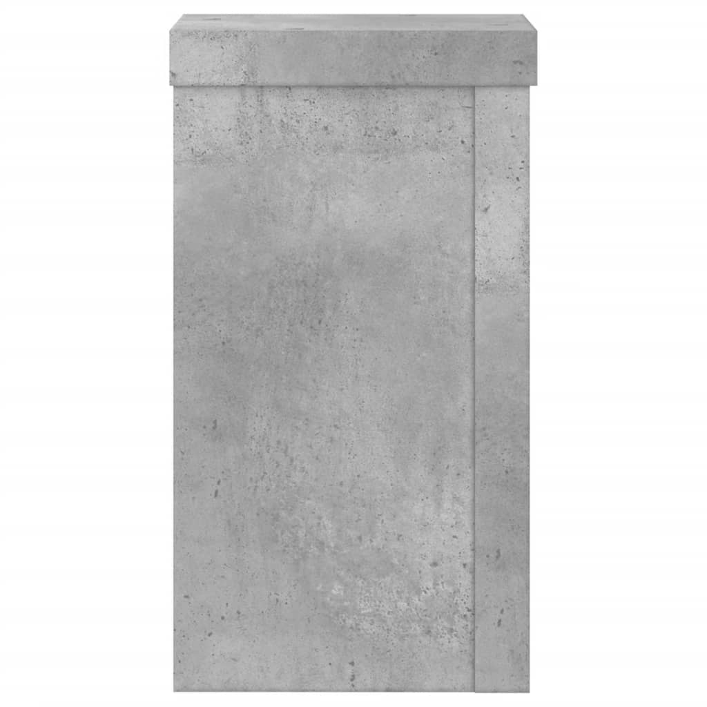 vidaXL Suport de plante, 2 buc., gri beton, 10x10x18 cm lemn prelucrat