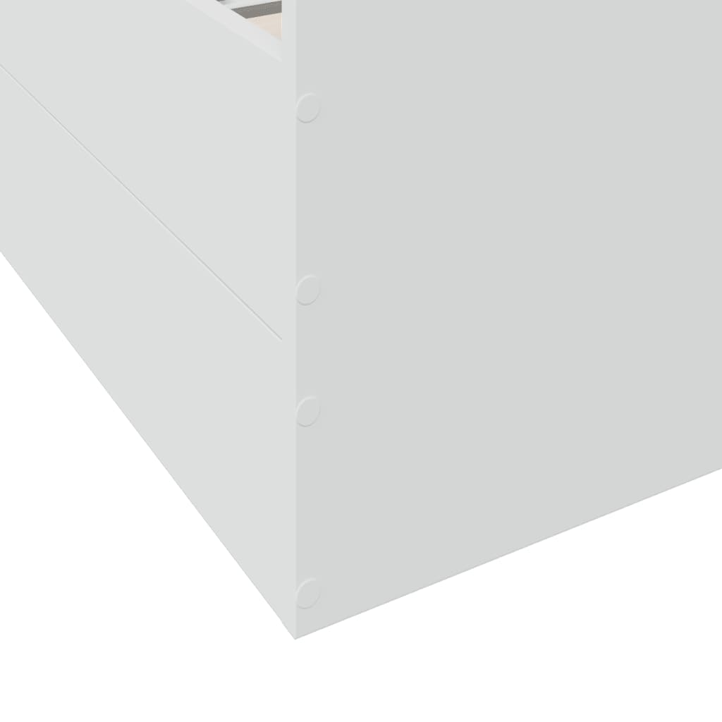 vidaXL Cadru de pat cu sertare, alb, 90x190 cm, lemn prelucrat