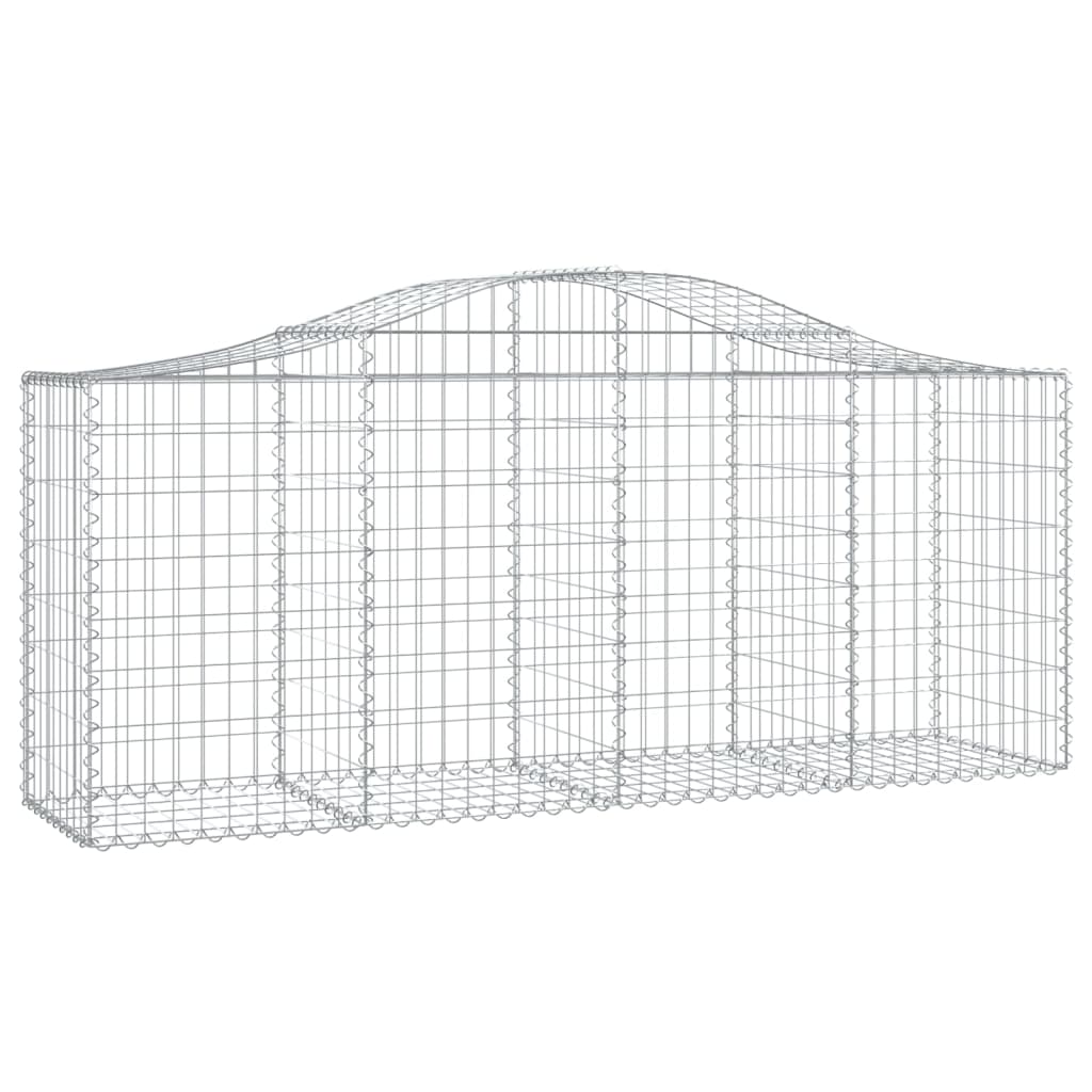 vidaXL Coșuri gabion arcuite 5 buc, 200x50x80/100 cm, fier galvanizat