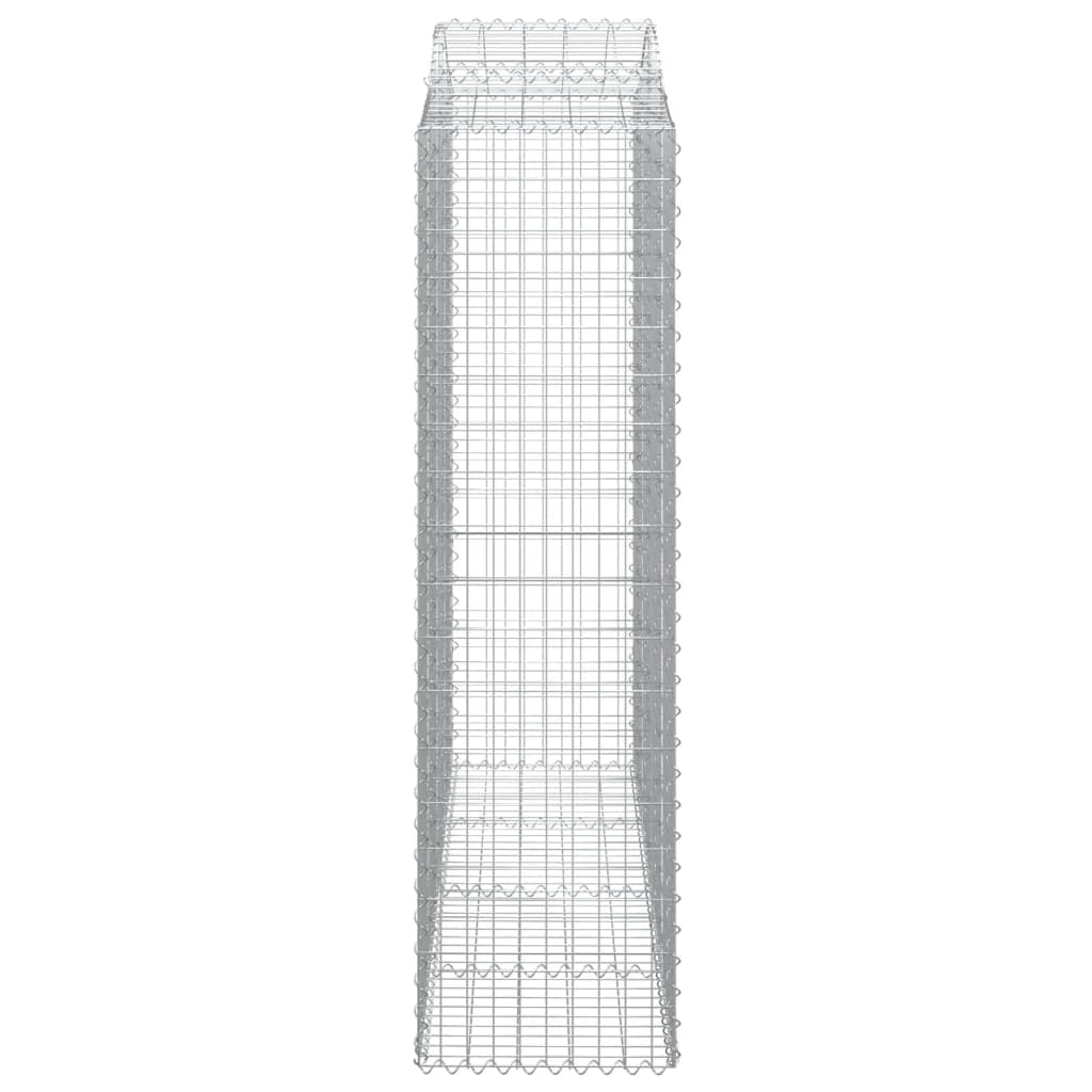 vidaXL Coșuri gabion arcuite 10 buc, 200x50x180/200cm, fier galvanizat