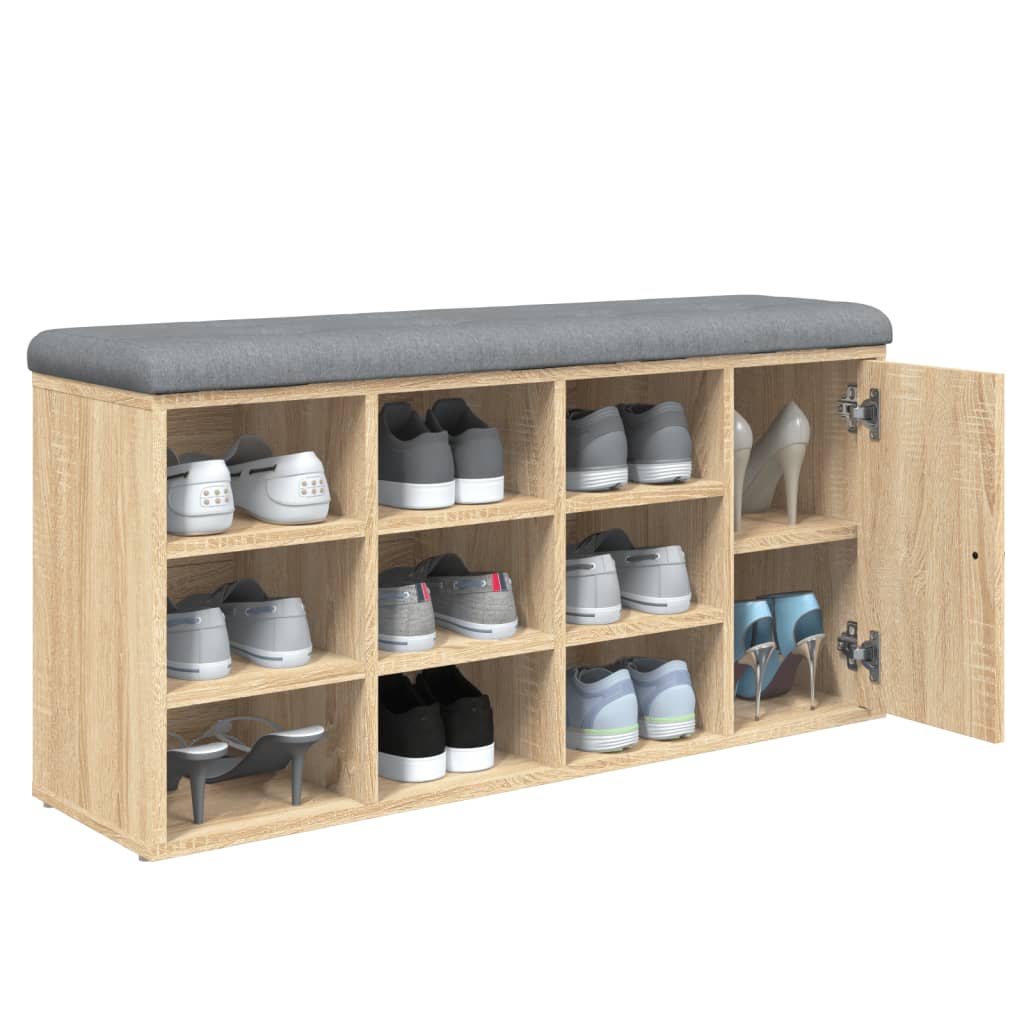 vidaXL Bancă pentru pantofi stejar sonoma 102x32x50 cm lemn prelucrat