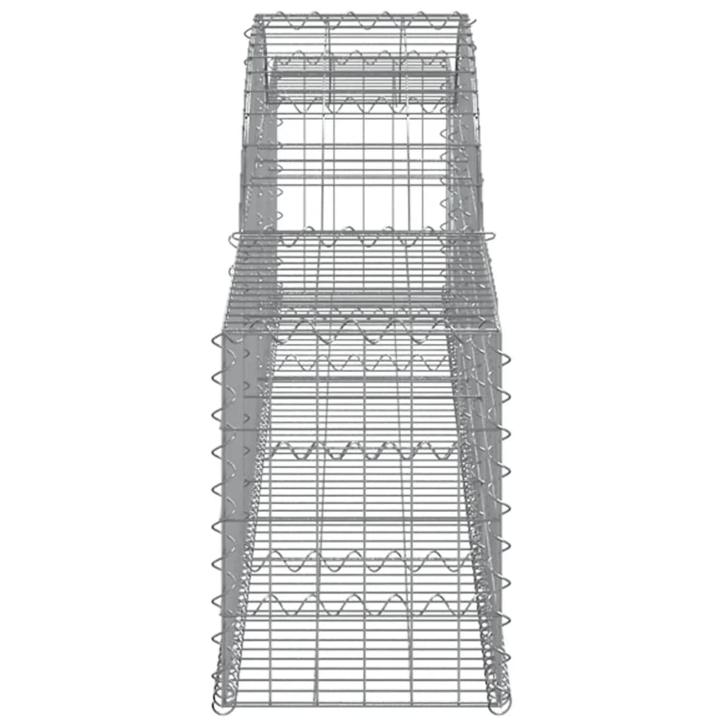 vidaXL Coșuri gabion arcuite, 13 buc., 300x30x40/60cm, fier galvanizat