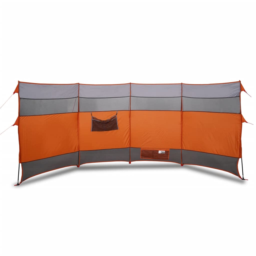 vidaXL Paravan de camping, portocaliu, 366x152x152 cm, impermeabil