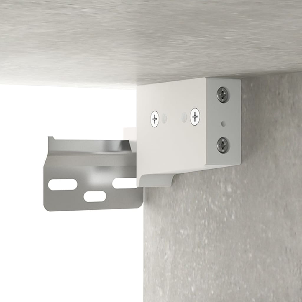 vidaXL Dulap de perete suspendat, gri beton, 69,5x32,5x90 cm