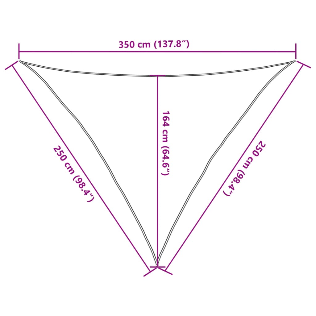 vidaXL Parasolar, gri deschis, 2,5x2,5x3,5 m, 100% poliester Oxford