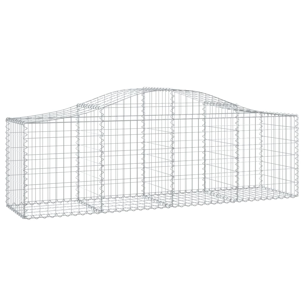 vidaXL Coșuri gabion arcuite 40 buc, 200x50x60/80 cm, fier galvanizat