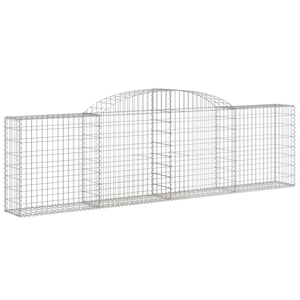 vidaXL Coșuri gabion arcuite 11 buc, 300x30x80/100 cm, fier galvanizat