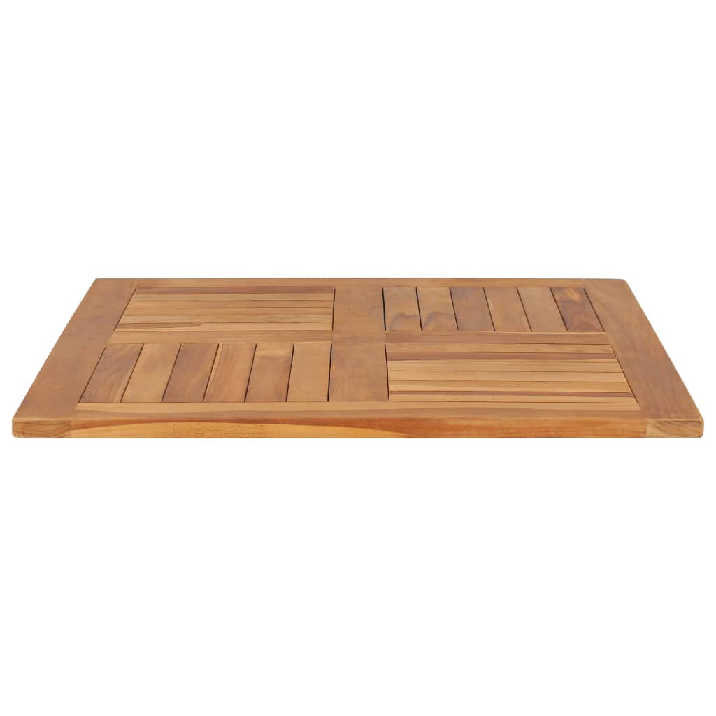 vidaXL Blat de masă pătrat, 80 x 80 x 2,5 cm, lemn masiv de tec