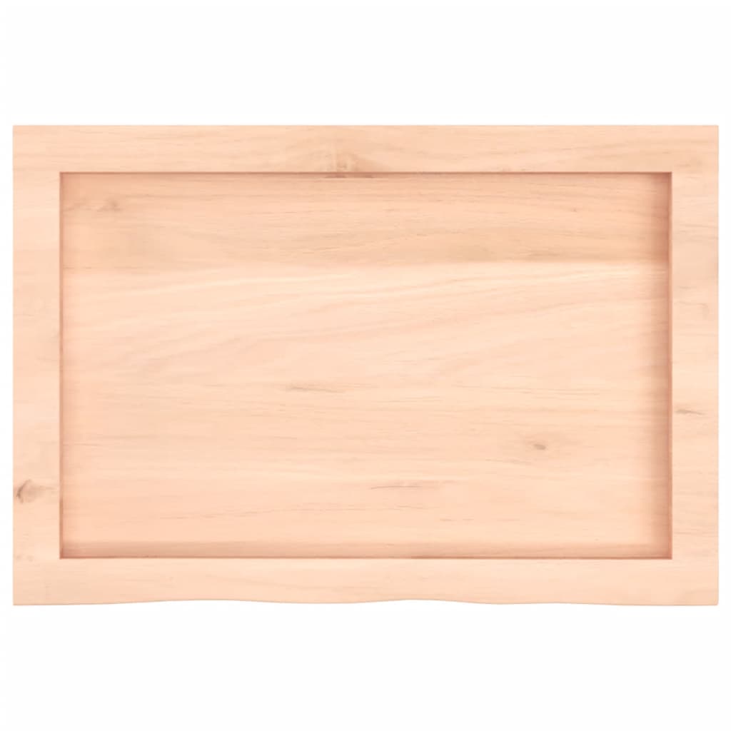 vidaXL Blat de masă, 60x40x(2-4) cm, lemn masiv de stejar netratat